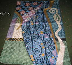 Crewel Rug Floresta Multi Chain Stitched Wool Rug