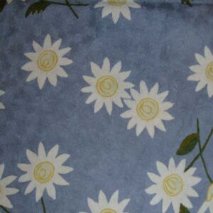 Crewel Rug Sunflower Blissful Blue Chain Stitched Wool Rug