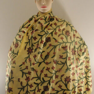 Crewel Shawl Wild Flowers Glad Yellow Wool