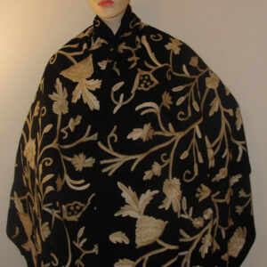 Crewel Wrap Tree of Life Neutrals on Bohemian Black Wool