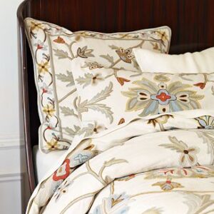 Crewel Bedding Oushak Multi Cotton Duck Coverlet
