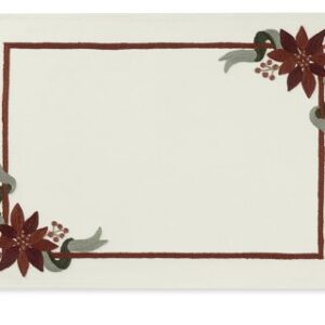 Crewel Poinsettia Placemats