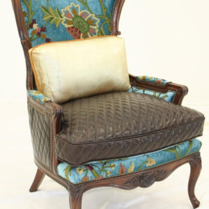 Crewel Shalimar Turquoise Cotton Viscose Velvet Upholstered Mode
